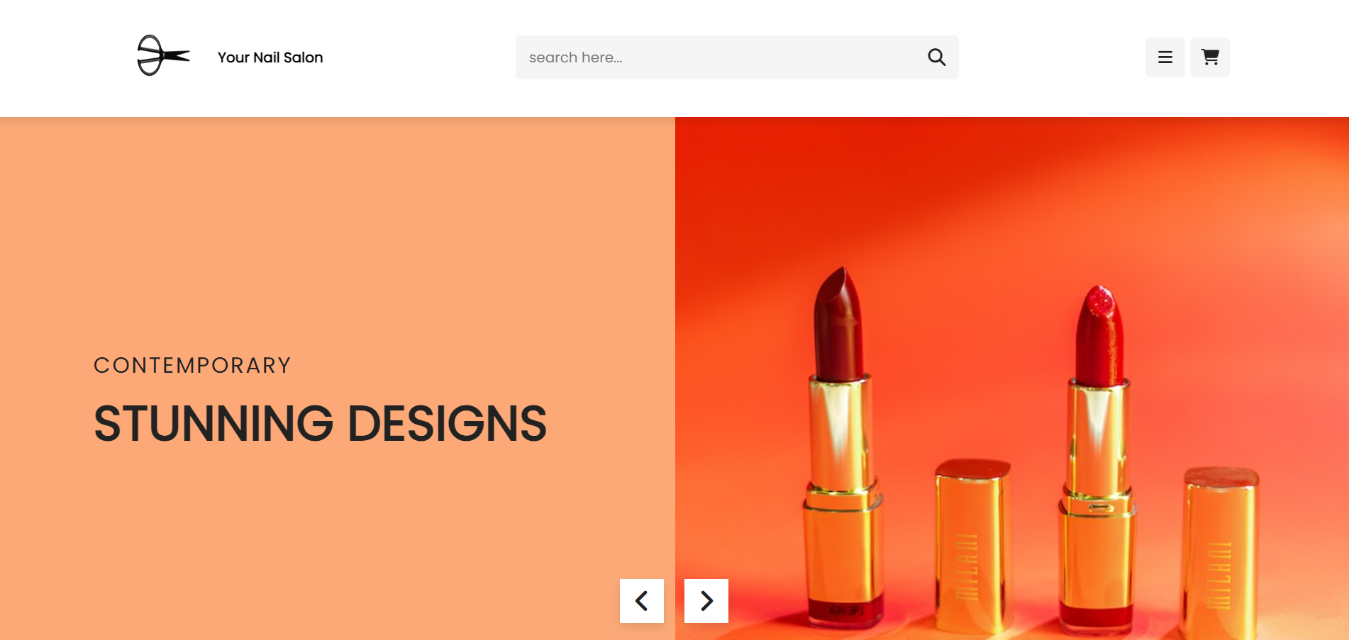 nail salon landing page